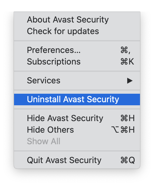 delete avast passswords for mac